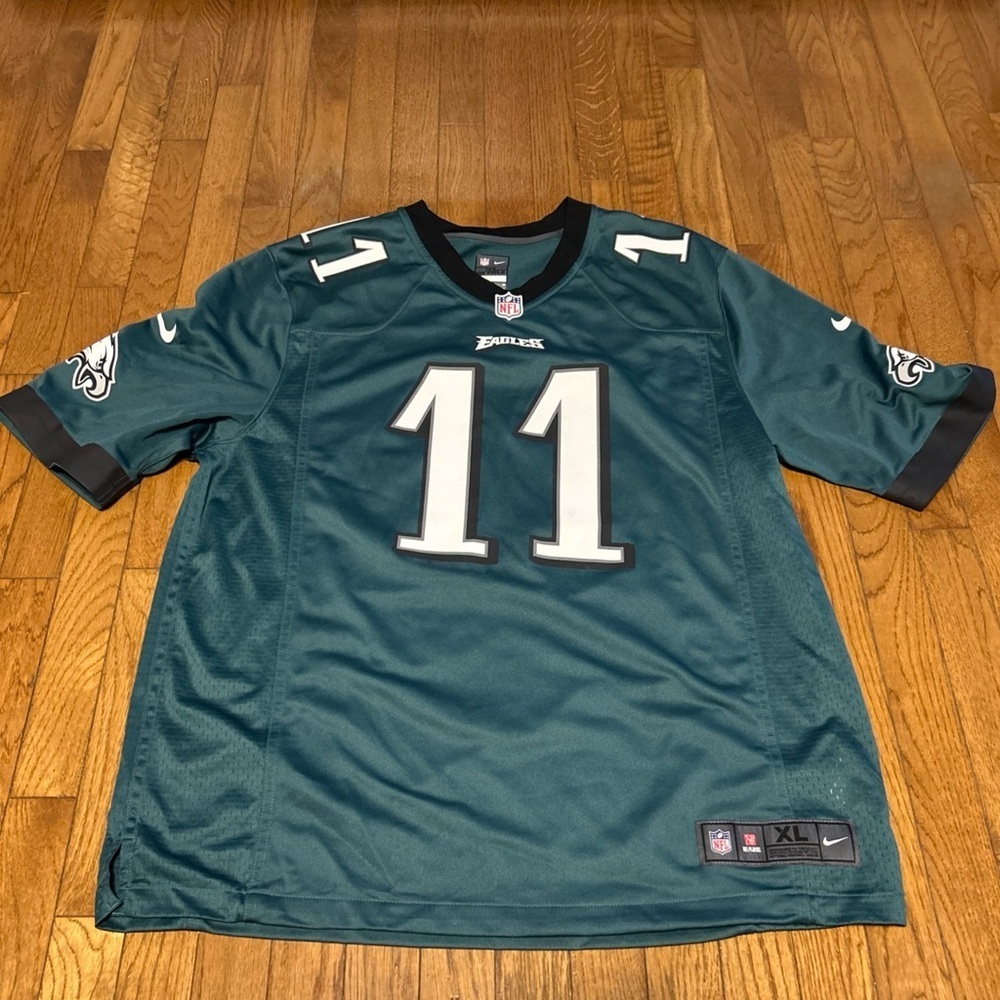 Nike Philadelphia Eagles Wentz #11 Shirt NFL Jersey Men Size Xl Green